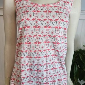 Fresh Produce Pink and White Sleeveless Top